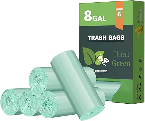 Bolsas de basura biodegradables de 8 galones, bolsas de basura AYOTEE de 8 galones, bolsas de basura medianas compostables, bolsas a prueba de fugas