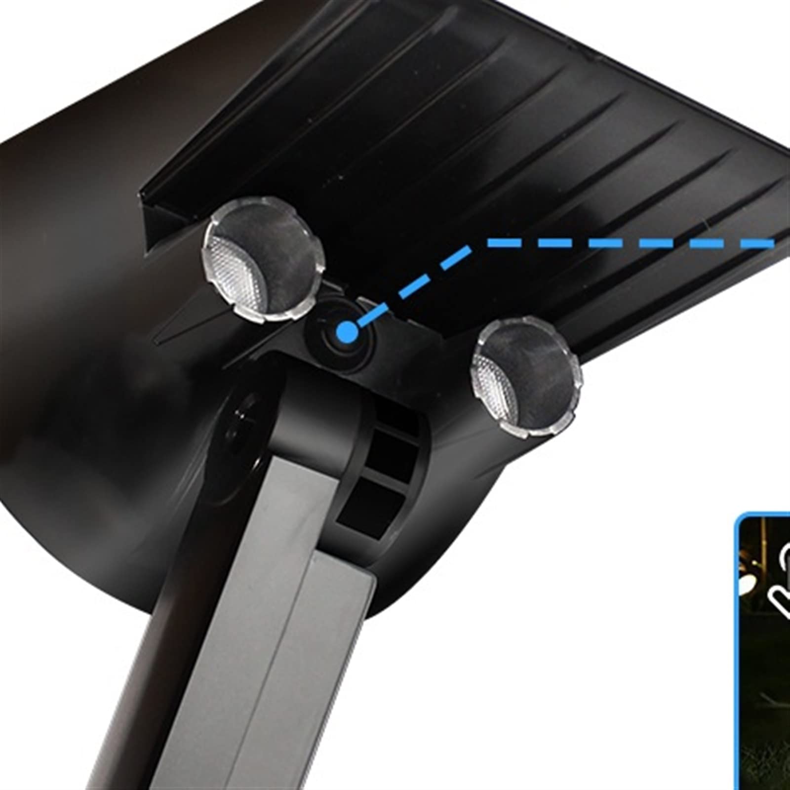 Wodoodporny Reflektor Solarny Zewnętrzna Lampa Trawnikowa Dekoracyjne Oświetlenie Ogrodowe Do ścieżek Zestaw 2 Zewnętrznych Lamp Solarnych