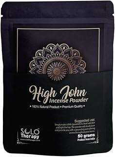 High John Incense Powder 50 Grams, Premium Quality, Resealable Bag, Good Luck Protection Prosperity, High John Powder Incense, Loose Incense (High John Incense Powder)