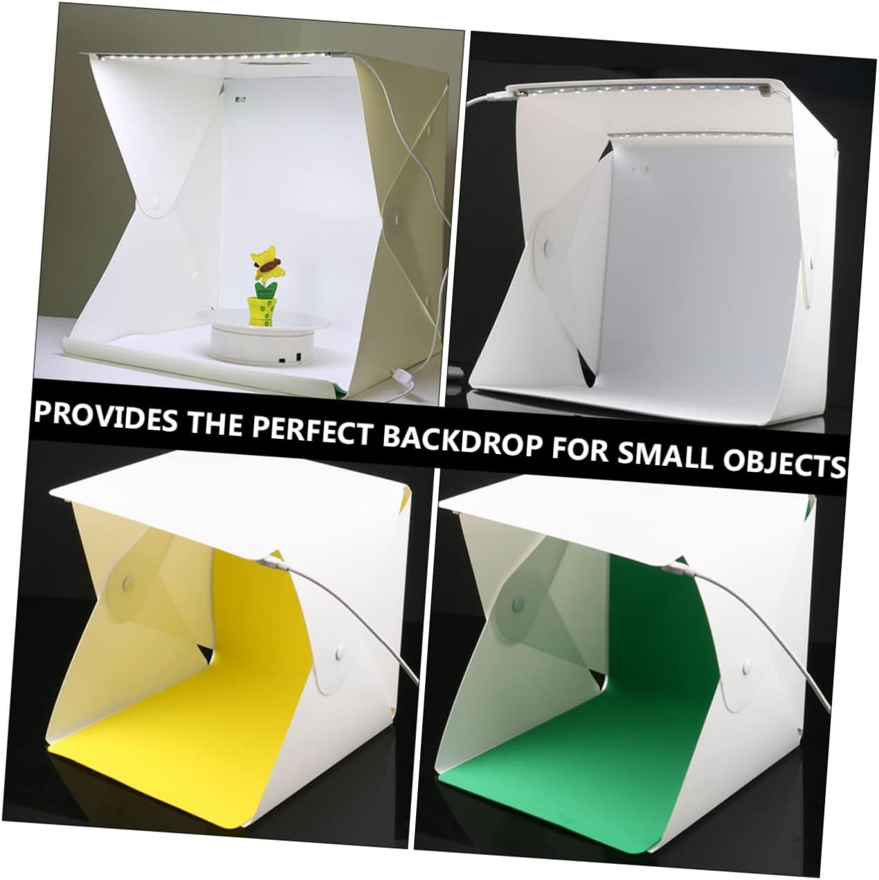 1set Mini Portable Led Backdrops Compact Photography Product Photography Jewelry Toys and Accessories Built Lighting for Even Illumination and Shadow Shots