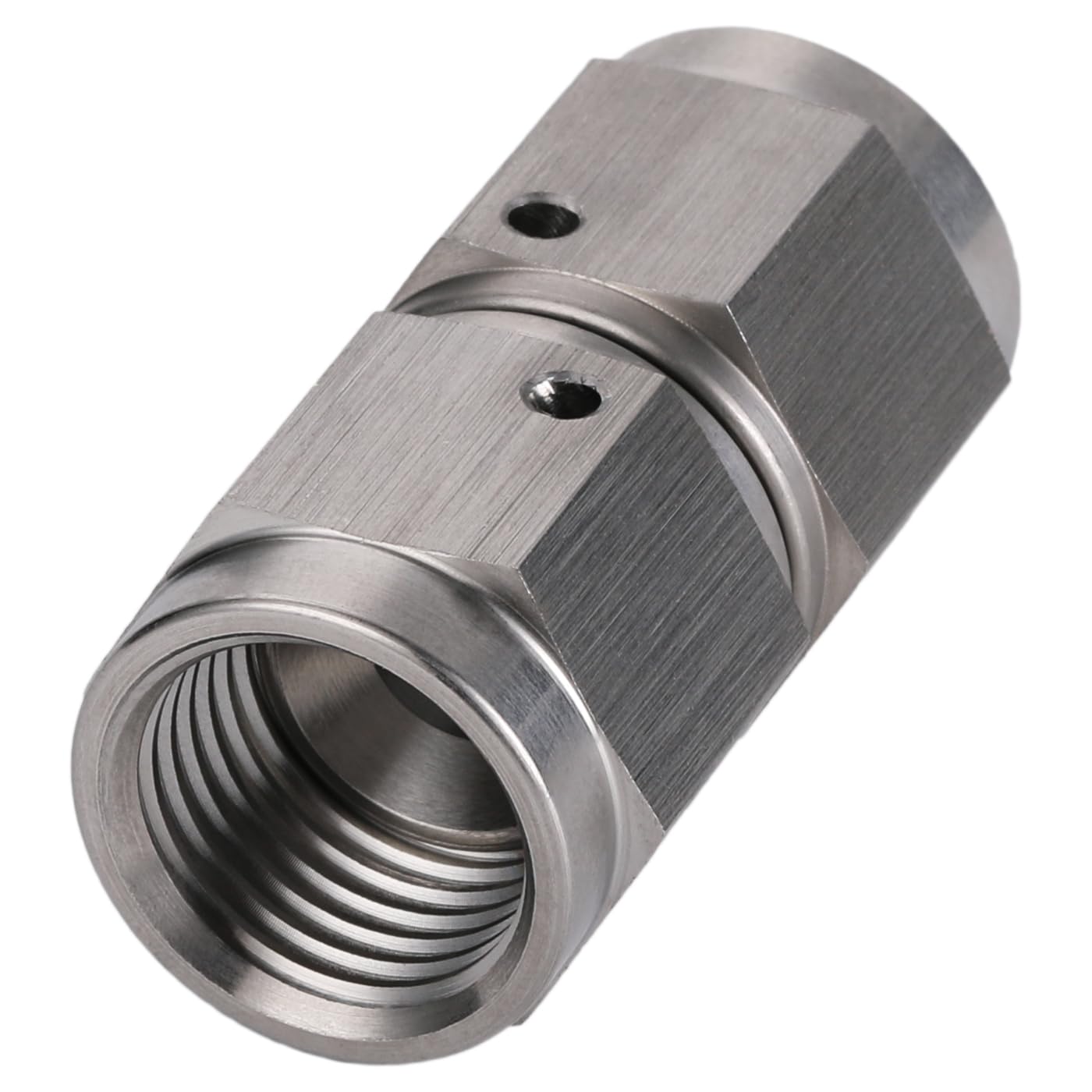 AN-6 To AN-6 Female Swivel Coupler Fitting – Black, For Fuel, Oil, Coolant Lines