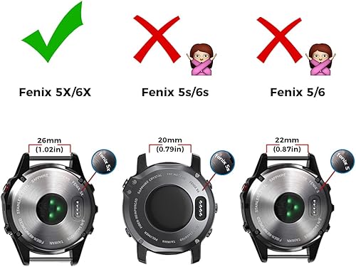 Miniatura 6 de NotoCity Compatible con Fenix 6X Pro Band 1.024 in Correa de reloj para Fenix 6XFenix 7XFenix 5XFenix 5X PlusFenix 3HRTactixDescent MK1D2 Delta PXD2