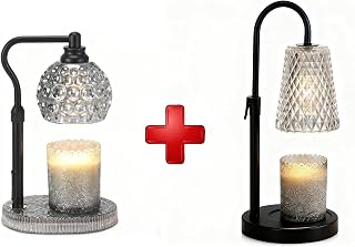 Candle Lamp - Candle Jars Warmer with Timer & Dimming Function, Electric Candle Wax Lamp for Home Fragrance and Home Décor(2 Bulbs Included)