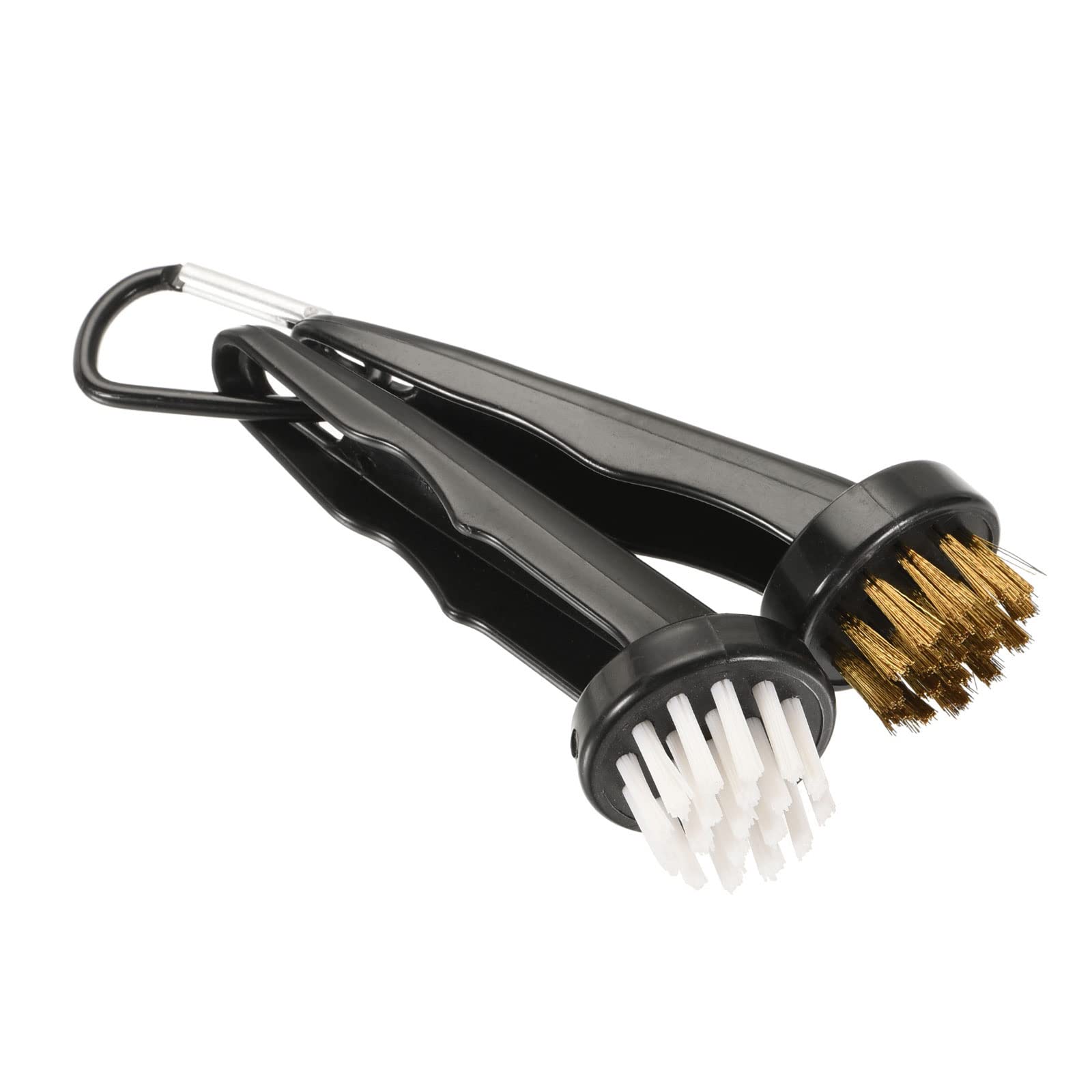 M METERXITY 1 Set Golf Club Brush, Golf Club Groove Cleaner Two Bristle Head Cleaning Tools with Clip, Retractable