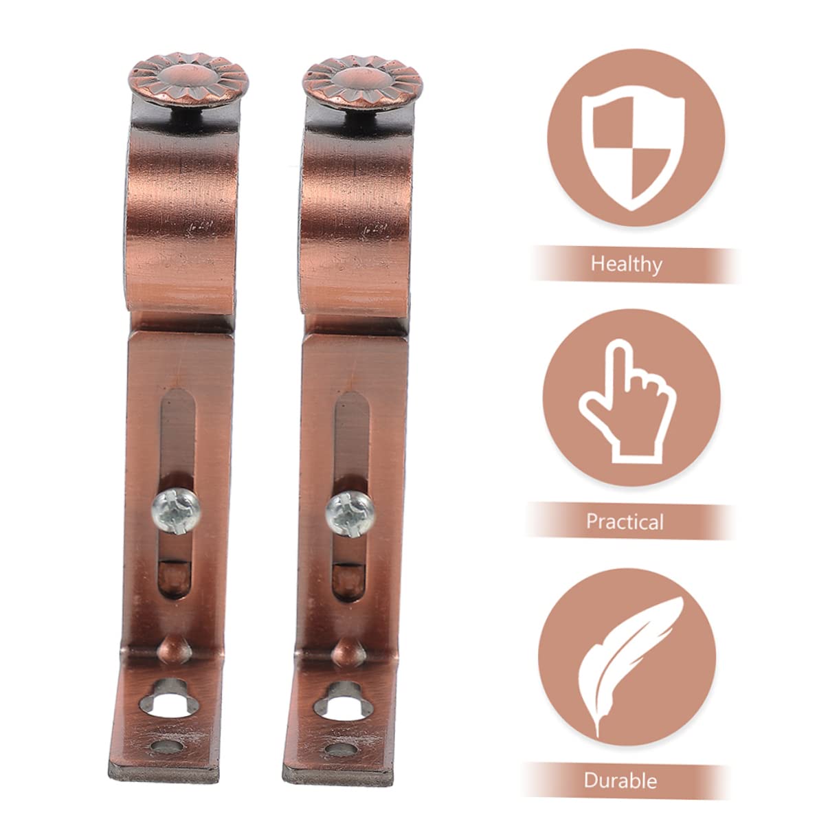 10 Pezzi per Tende Staffa per aste per Tende cieche Supporti per bastoni per Tende in Metallo Supporto per aste per Tende Telaio di Supporto mensola Ferro da Stiro