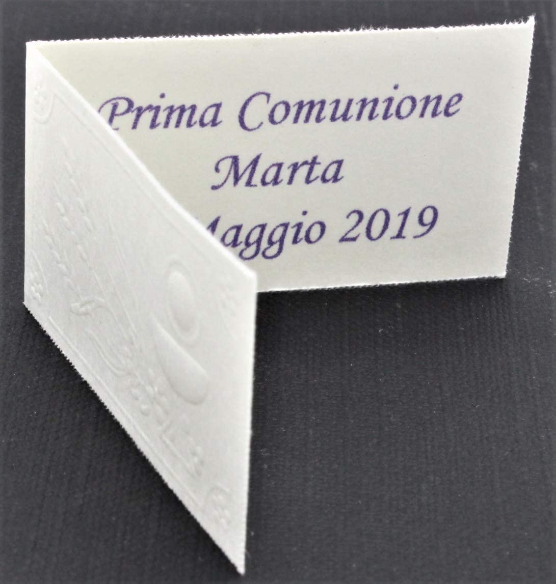 LE GEMME DI VENEZIA Bigliettini Bomboniera Prima Comunione con Calice A Rilievo Stampa Personalizzata a Colori (Pezzi 200)