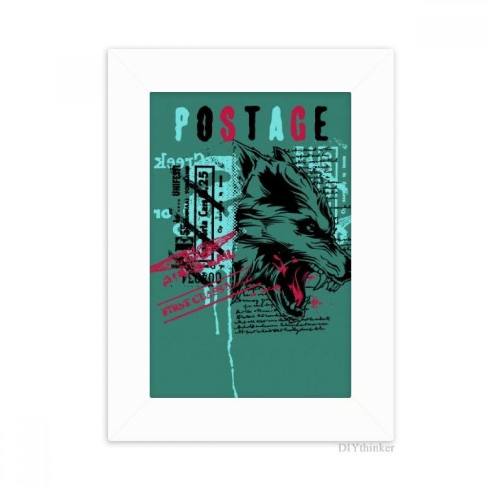 Cadre photo loup street art pour decorer un bureau d'adolescent moderne