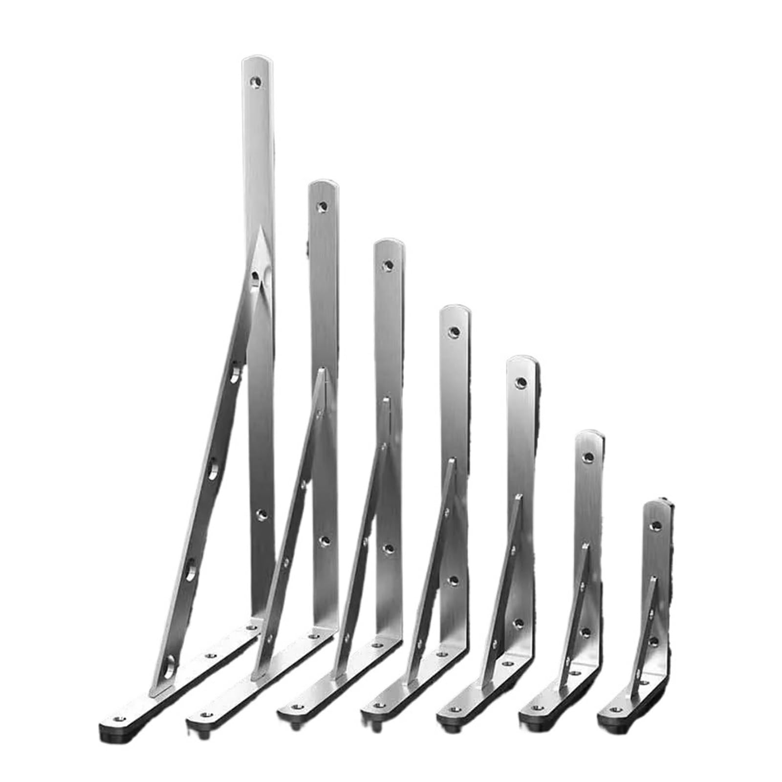 Staffe di supporto triangolari in acciaio inossidabile | 2 staffe in acciaio inox montate a parete, rinforzano saldamente scaffali, tavoli e panche(300x160mm 2pcs)