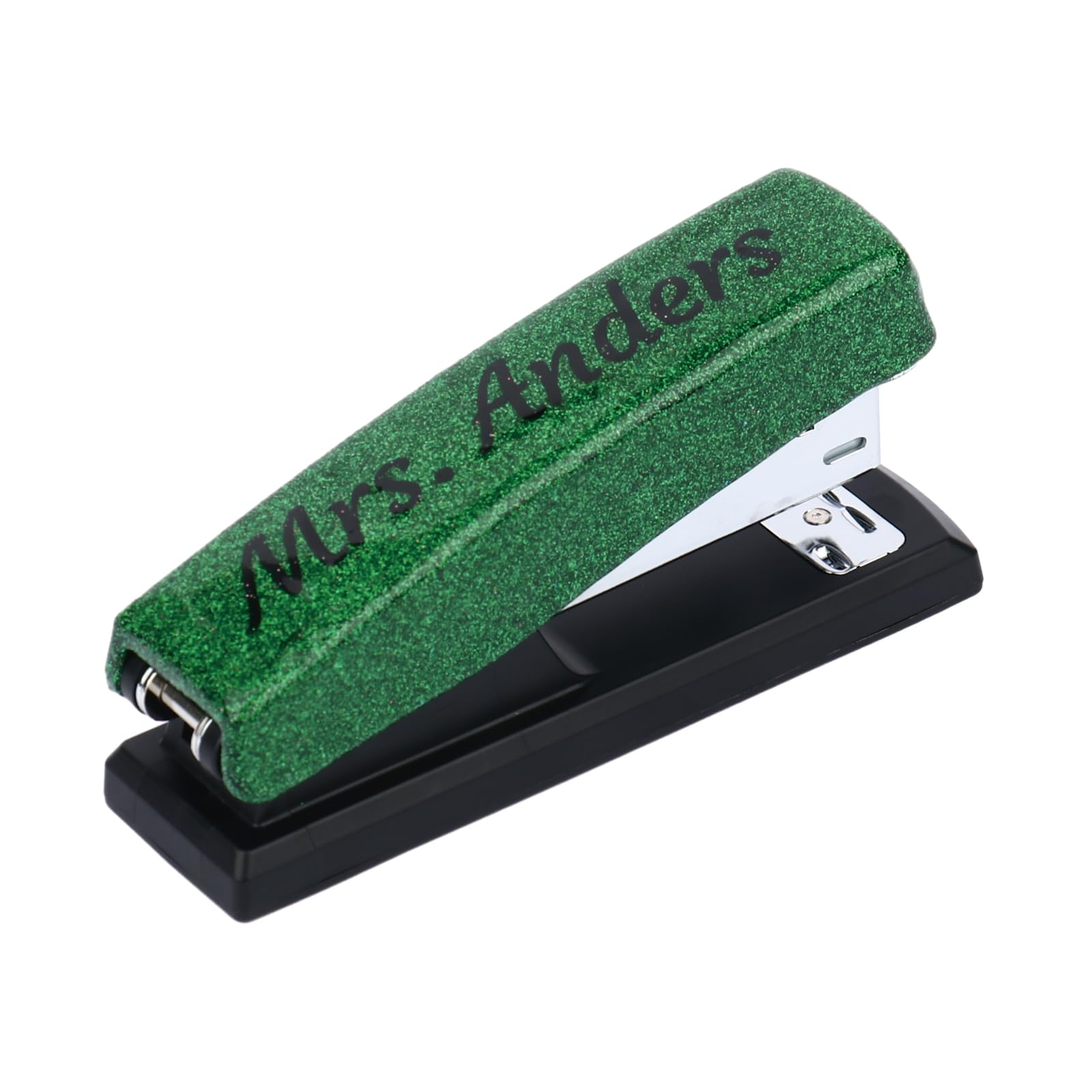 Personalised Stapler for Paper Office Small Stapler Office Stationery Supplies Custom Prizes for Students Teachers and Clerks (Green)