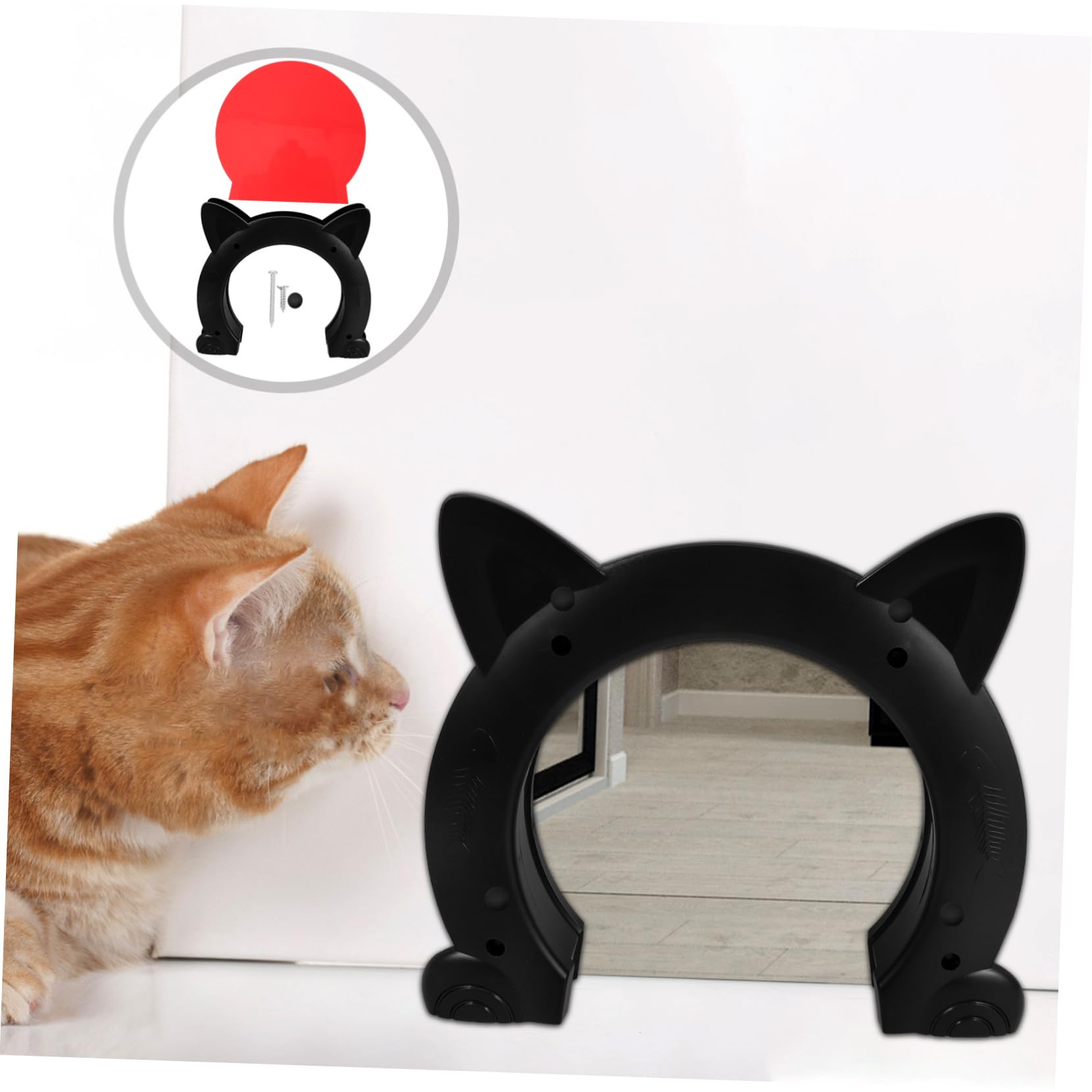 Yardwe Katzenklappe aus Kunststoff für Kleine Hunde und Katzen Vielseitige Haustiertür mit Einfachem Zugang Stilvolles und Elegantes Design für Innenbereich im Zuhause