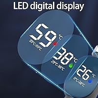 Vista 7 de Medidor de temperatura de ducha, medidor de temperatura del agua con pantalla LED, termómetros domésticos fáciles de usar