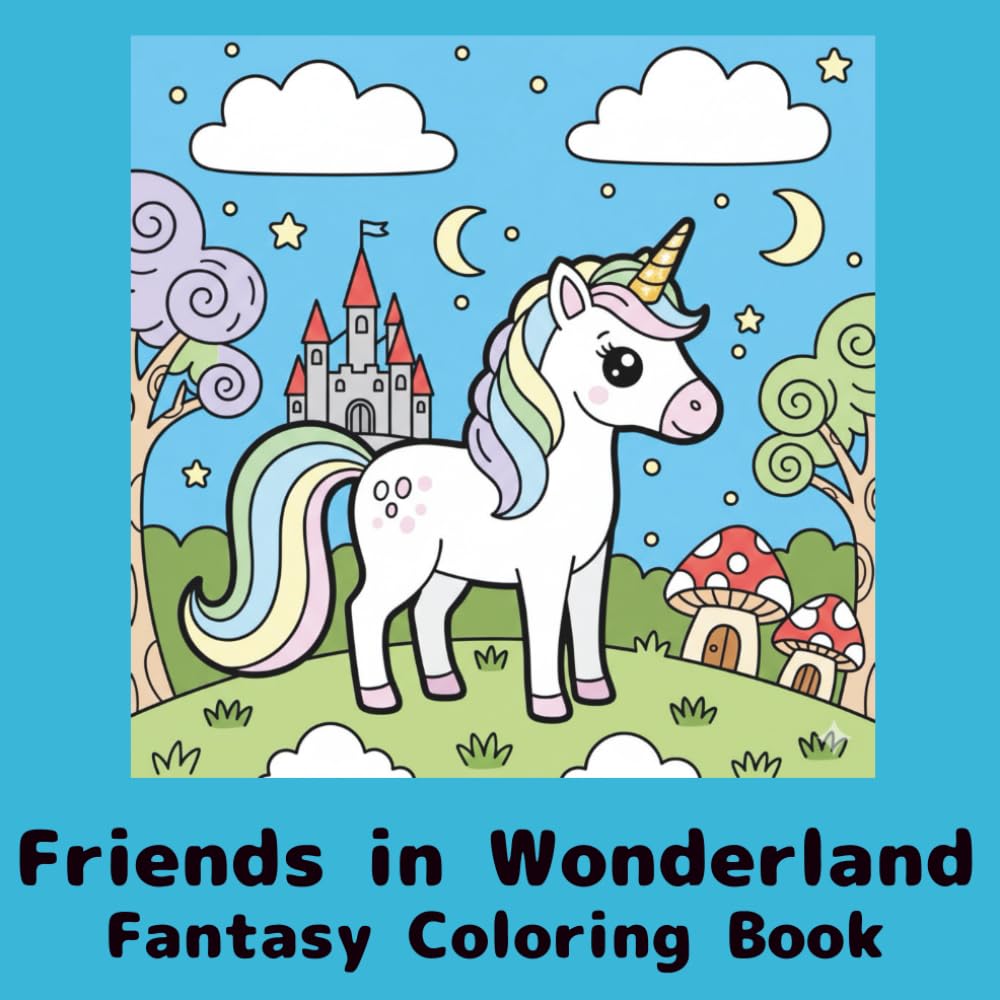Friends in Wonderland: A Fantasy Coloring Book
