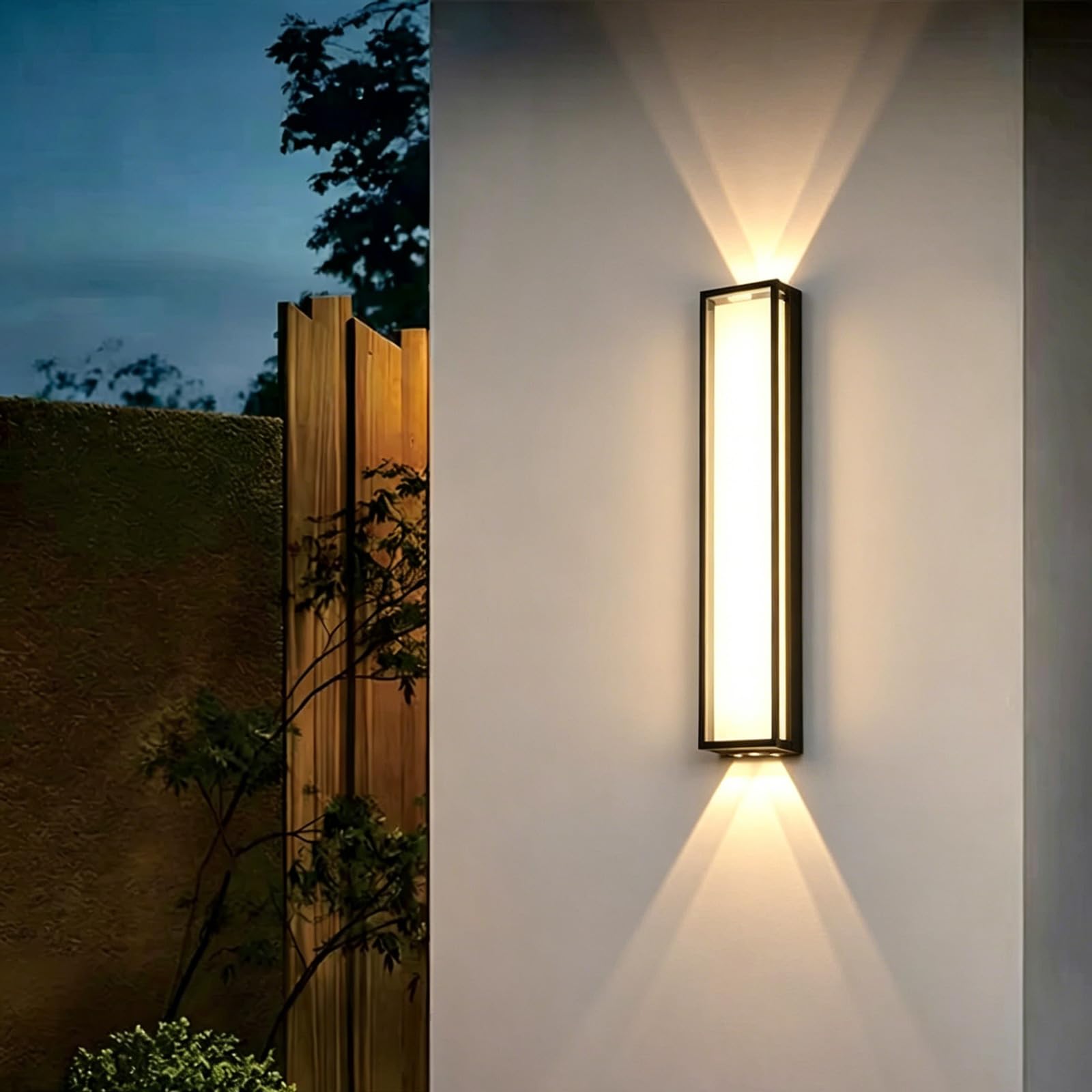 SDUYTDG ﻿Modern Outdoor Wall Lights,LED Exterior Lighting Fixtures 3000K Wall Mounted Lamps,Matte Black Porch&Patio Light,IP65 Waterproof for Hallway Stairs Gardens