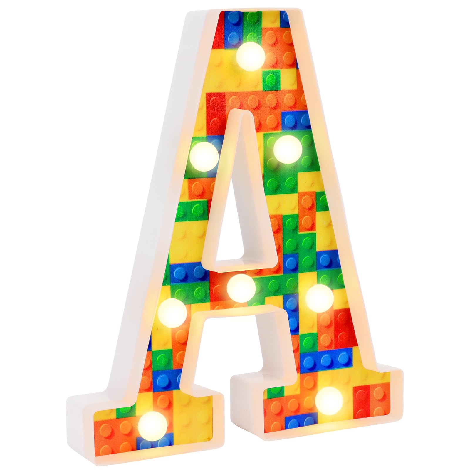 Light Up Letters, LED Letter Lights, Alphabet Sign Gifts, Ornaments for Teenage Girls Bedroom Party Birthday Decorations, Battery Powered, Wall, Table, Mother's Day Decor (letter-A)
