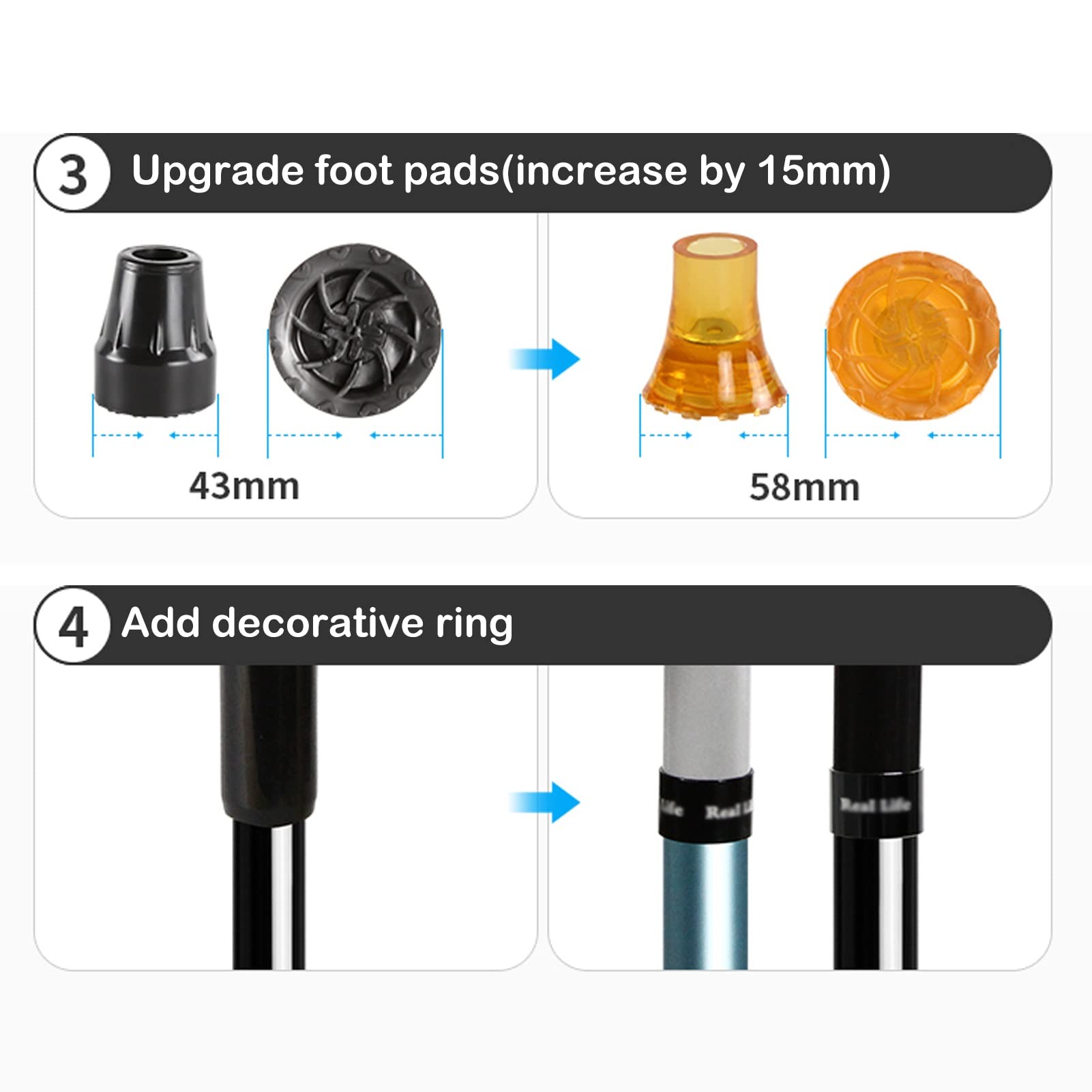 Muletas de Antebrazo Ajustables, Muletas de Aluminio Engrosado (2 Unidades), Muletas de Caminar Antideslizantes para Adultos, Ideal para Viajes O Trabajo (Color : Blue)
