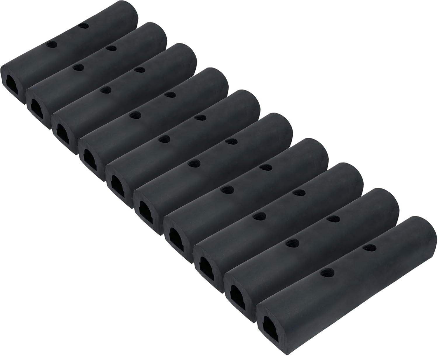 Rubber Bumper Strip, Universal 10" x 2" x 2" inch - Protection Guard for Delivery Van, Work Truck, Trailer, Loading Dock, Rear Fender (4 Pack)