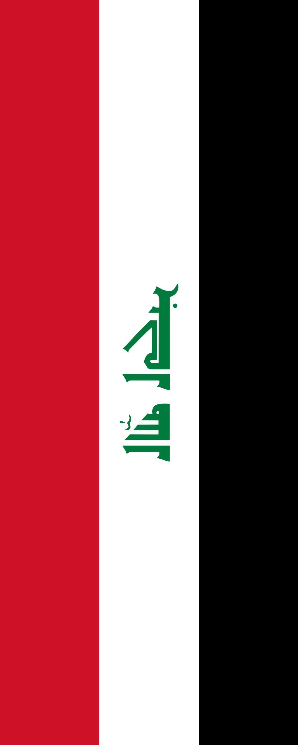 Drapeau Irak format portrait de 3.5m² mesurant 300x120cm pour mât