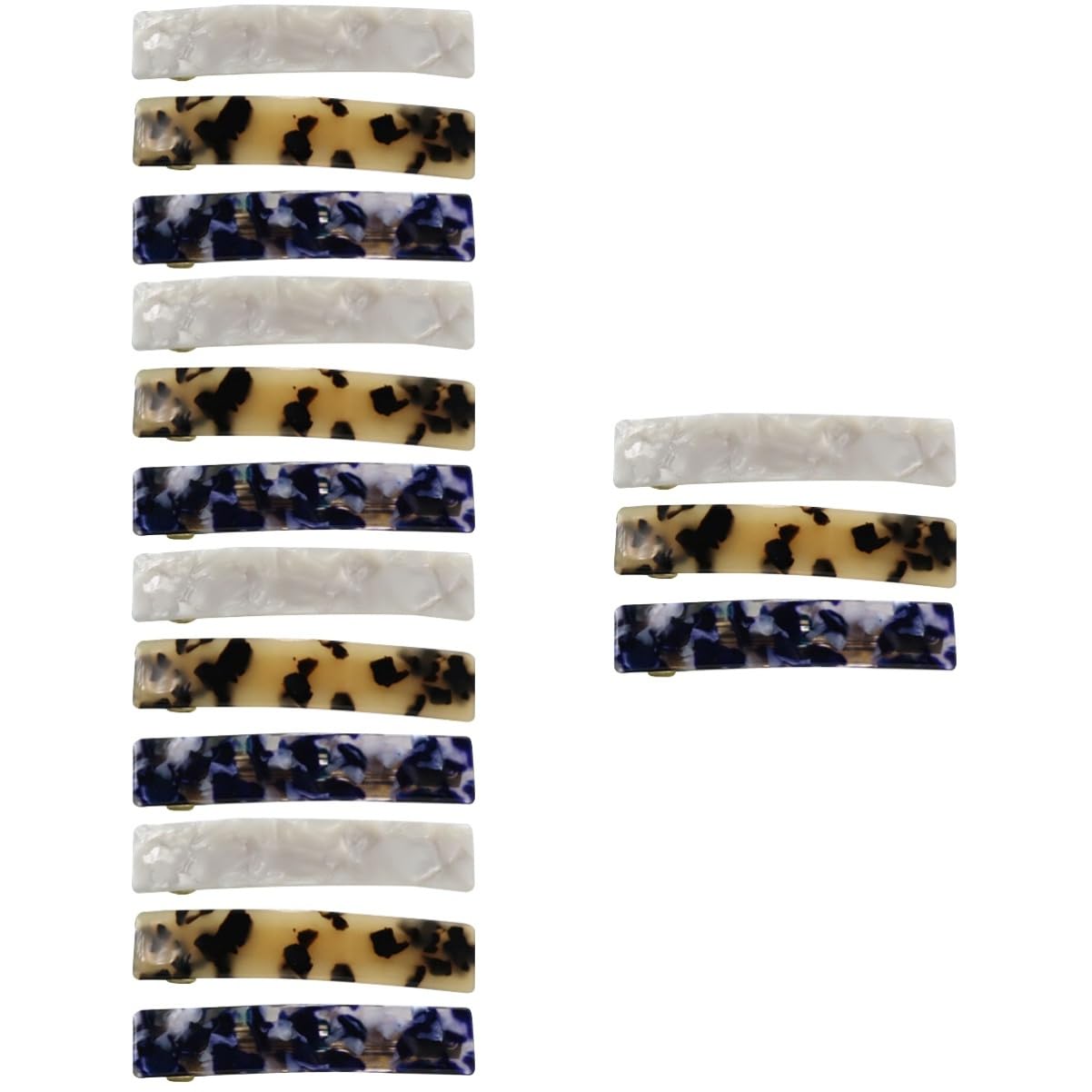 MAGICLULU 15piezas Barrettes De Pelo Para Mujer Pinzas Francesas De Inoxidable Diseño De Mármol Carey Clips Ligeros y Cómodos Para Tipo De Cabello