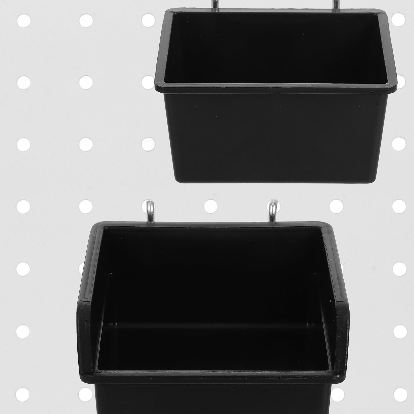 Toddmomy Set 4 Contenitori Porta Utensili in Plastica e Acciaio Ganci da Parete, Organizer Multiuso per Garage e Officina, Scatole Porta Viti e Accessori Pannelli Forati