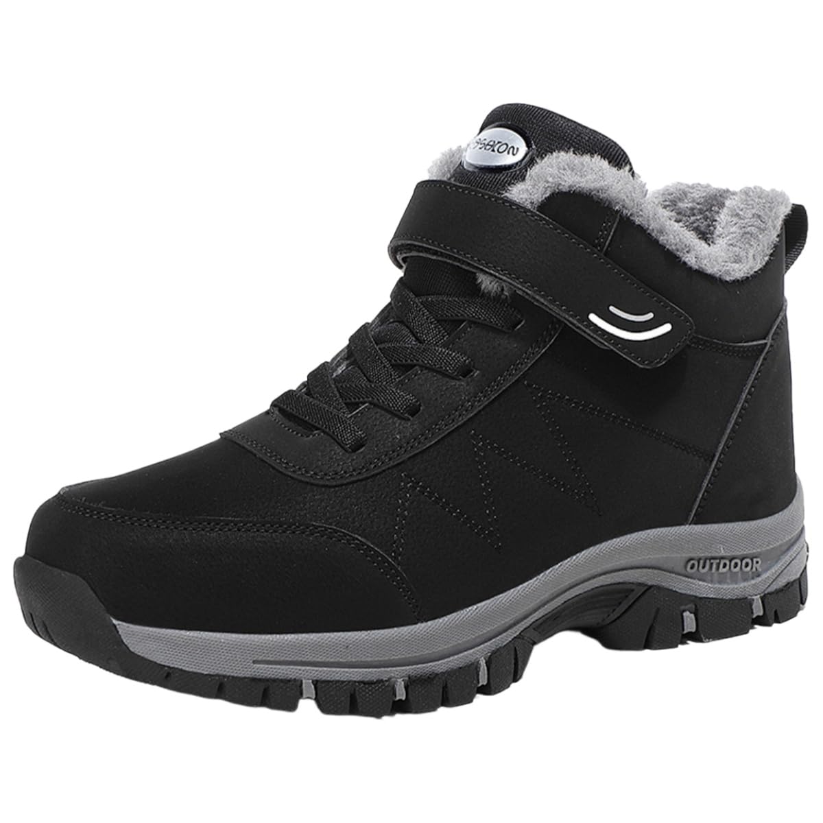 Womens large-size winter thick and warm snow boots mid-calf length lightweight and comfortable for outdoor use daily wear