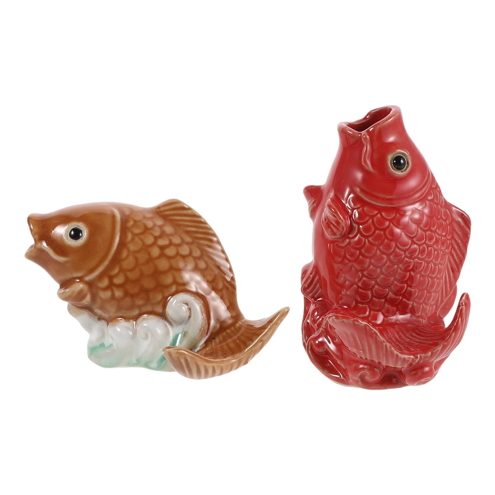 2 boquillas para fuente koi en cerámica WRITWAA de 11 cm para estanques de jardín