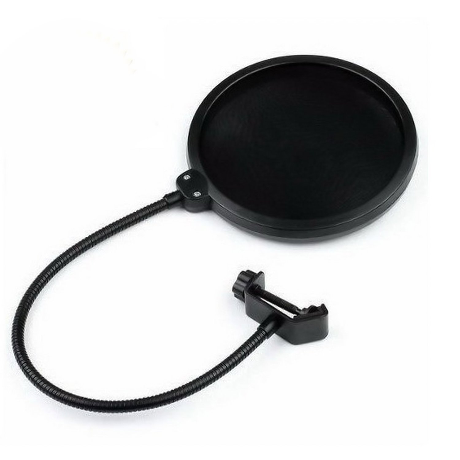 INNOLIFE6 inch Studio Microphone Mic Round Shape Wind Pop Filter Mask Shield Stand Clip
