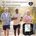 ByFloProducts Blood Pressure Monitor for Home Use – Digital Heart Rate Monitor with Backlit LCD Screen, Includes Blood Pressure Cuff, 4 AAA Batteries, Perfect Automatic Blood Pressure Machine (Black with Backlight)