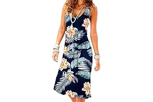 Ladies Chic Sun Dresses: Knee-Length Elegance