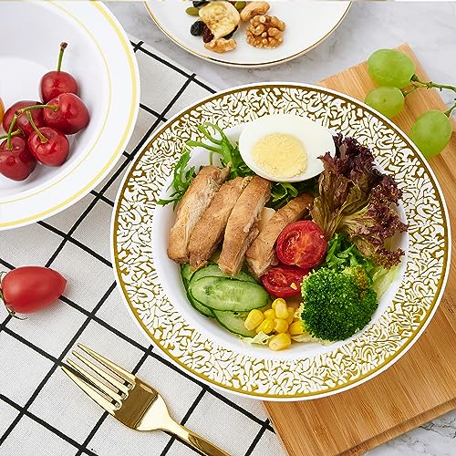 Jolly Party 60 Disposable Gold Plastic Dessert Bowls thumb #3
