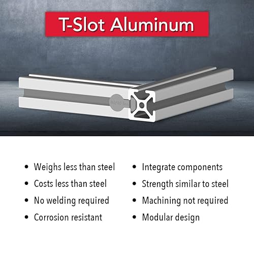 Miniatura 5 de 8020, 25-2503, Serie 25 Aluminio 0.984 in x 0.984 in 25x25 Tri-Slot Triple Canal Abierto de Extrusión de Aluminio T Rail Ranurado 8020 Perfil liso
