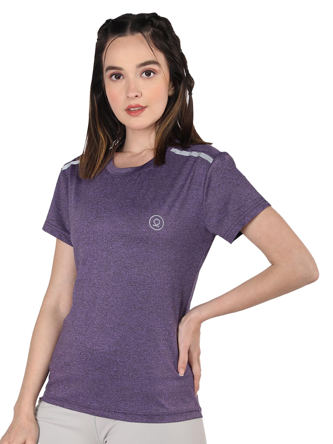 CHKOKKO Women's Round Neck Regular Fit Gym Sports T-Shirts