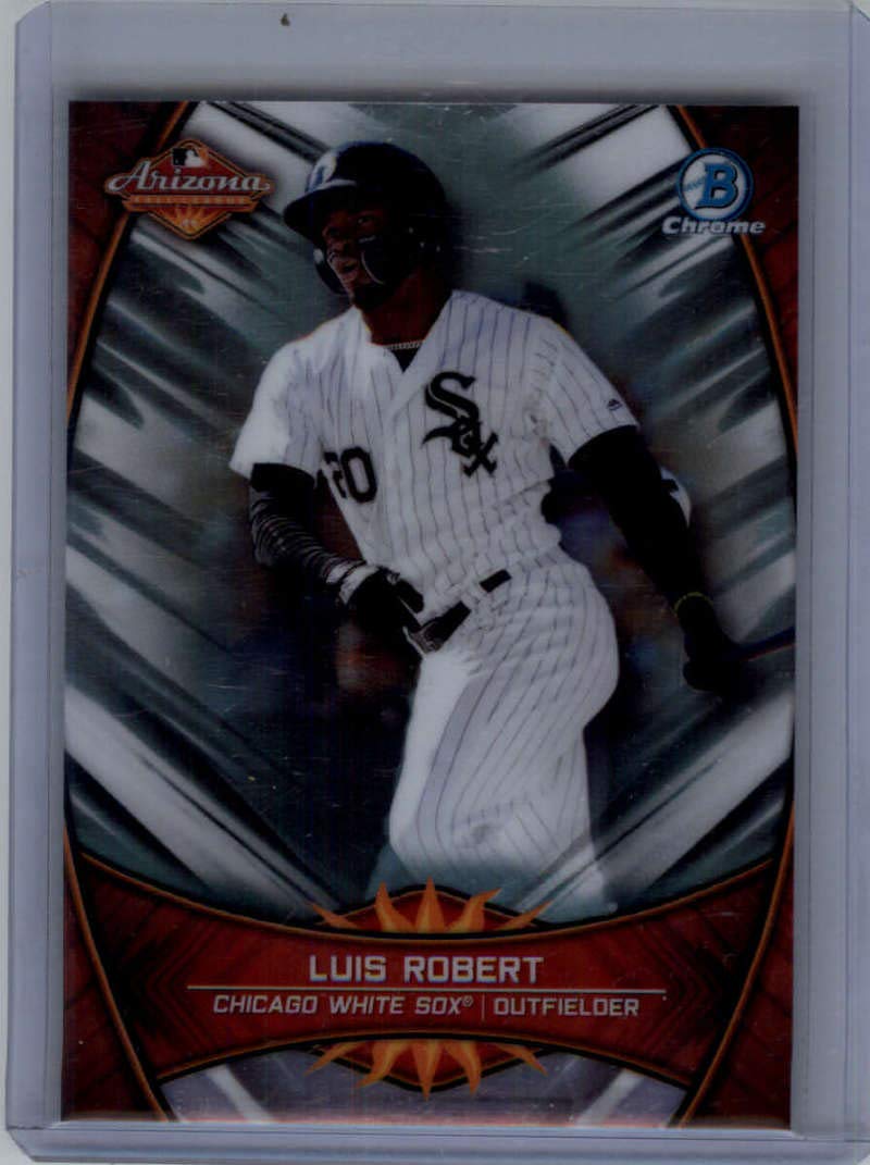 2019 Bowman Chrome Baseball AFL Fall Stars Refractor #AFL-LR Luis Robert Chicago White Sox Official MLB Trading Card produced by Topps