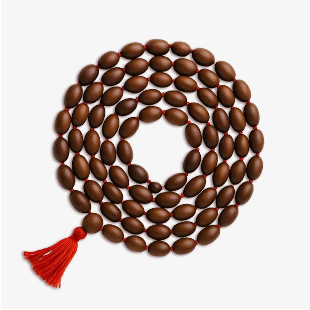 Kamal Gatta Mala 108 Beads – Original Big Lotus Seeds Rosary for Lakshmi Puja, Meditation, Japa, Prayer, Spiritual Vastu, Daily Wear Wrap Bracelet & Necklace for Men & Women - Grey