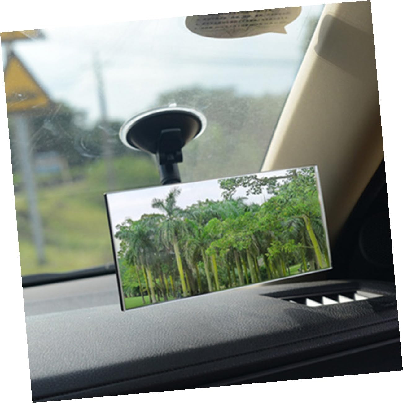 2pcs Car Mirror Rear Facing Rear View Mirror for Car Interior with Suction Cup, Adjustable Wide View for Safety and Travel Monitoring