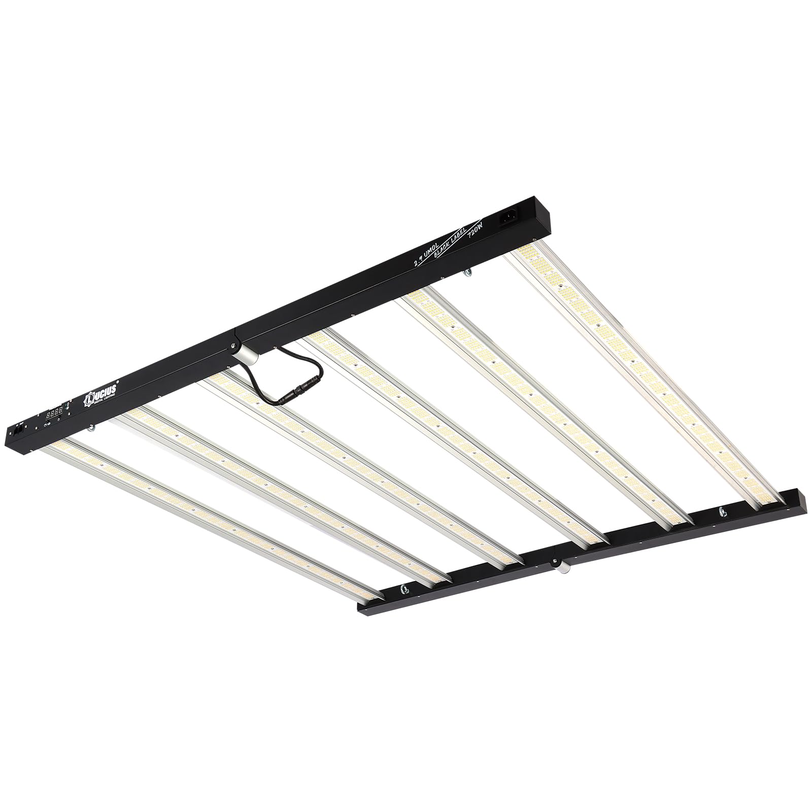 Lucius 720W LED-Pflanzenlampe mit Mastersteuerung, Timer, Sonnenaufgang & Sonnenuntergang, 2,9 μmol/J Vollspektrum für Zimmerpflanzen mit LED-Display, Pflanzenlicht mit LM281B-Dioden
