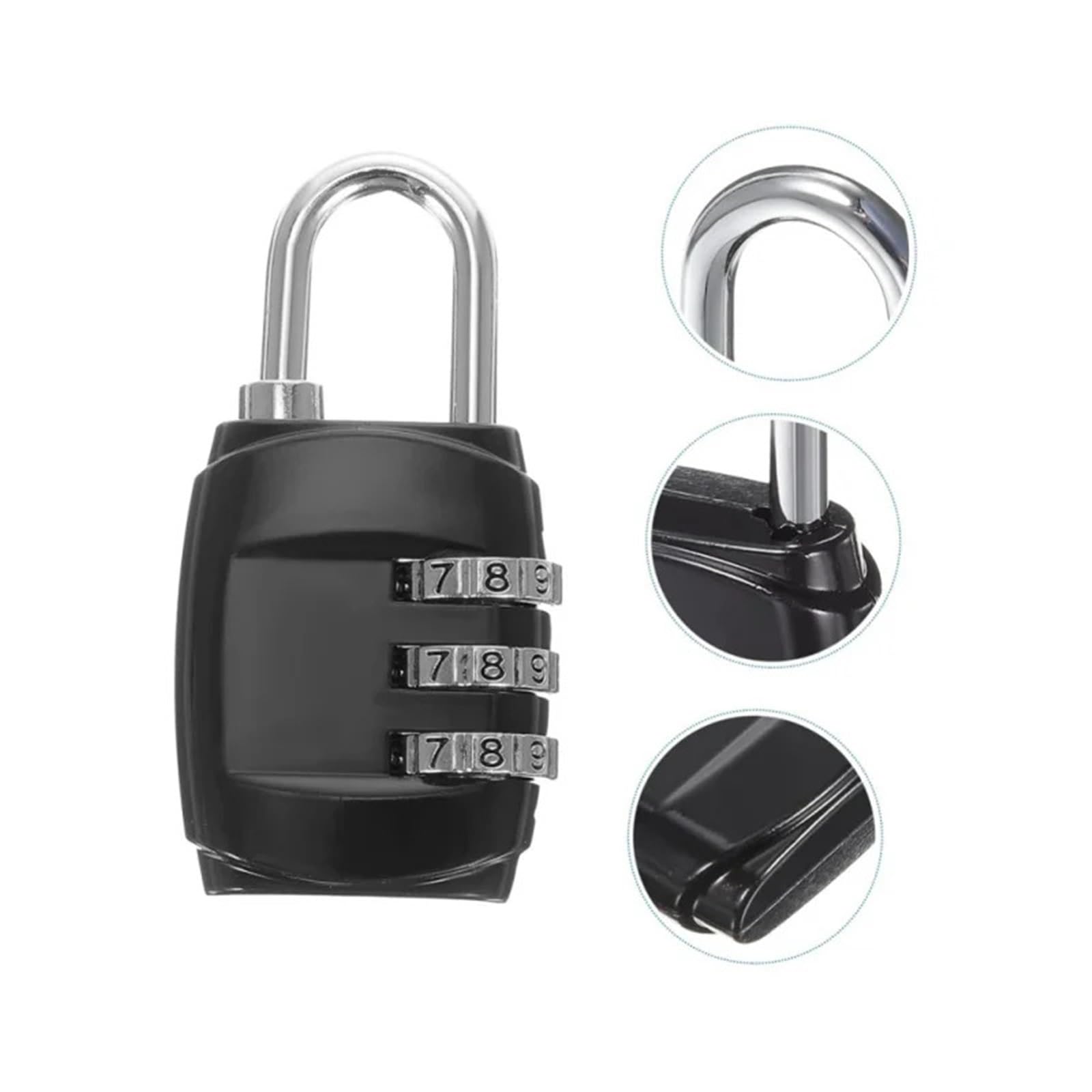 Candado de viaje con código de contraseña de metal para maleta, 1 unidad (B)