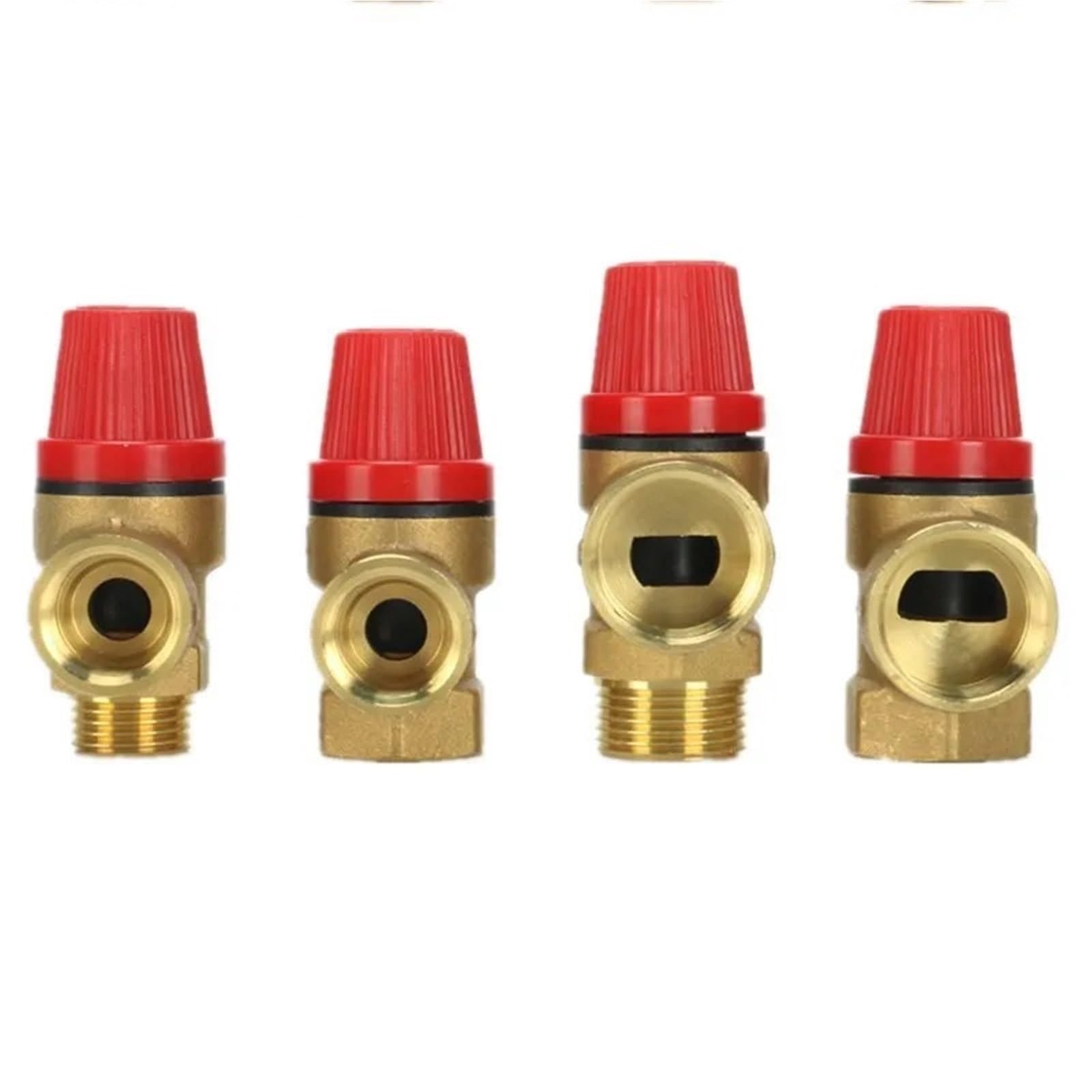 valvola di riduzione 1 pz Valvola di sicurezza in ottone Interruttore di scarico per scaldabagno Filo interno ed esterno Valvola di sicurezza in ottone 1/2" 3/4" valvola limitatrice pressione(3/4",MAL