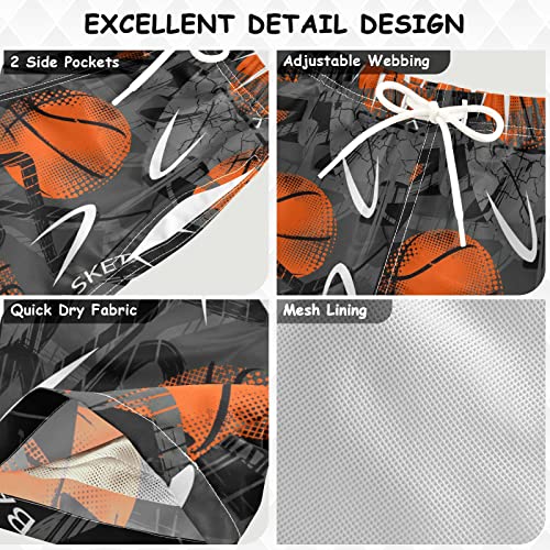 Boys Swim Trunks Toddler Boy Swimsuit Boys Bathing Suits Adjustable Waist Swim Beach Shorts for Kids 2T-163