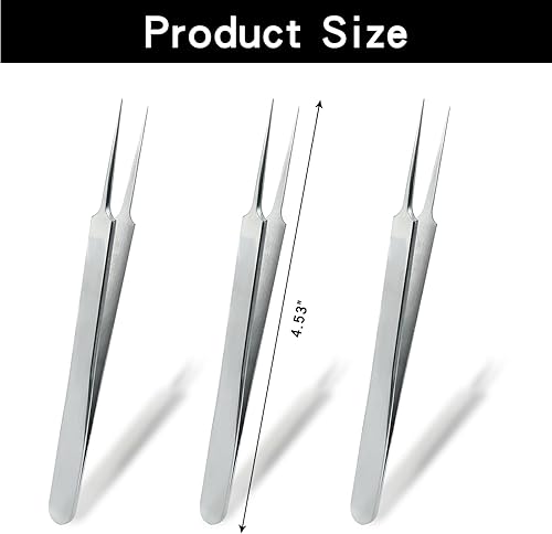 Miniatura 2 de Pinzas rectas para puntos negros, herramienta extractora de espinillas de comedón, clip para acné, pinza facial de acero inoxidable, pinzas para
