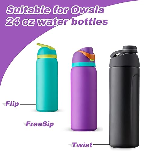 Miniatura 3 de AIERSA 2 fundas de silicona para botas adecuadas para botellas de agua Owala FreeSip, Twist, Flip de 24 onzas, protector de parachoques inferior