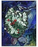 Germanposters Marc Chagall Blumenstrauss Poster Kunstdruck Bild 60x48cm
