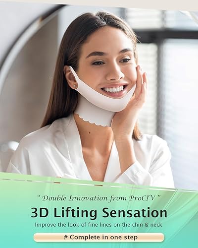 Miniatura 3 de Máscara de elevación de línea V, 8 unidades, tensor de doble barbilla, máscara de levantamiento de cuello con extracto de aloe vera, ácido