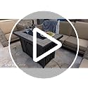 BALI OUTDOORS Fire Pit Table Propane Gas Firepit Rectangular Fire Table 42In 60,000 BTU for Outside Patio Backyard Deck Balcony