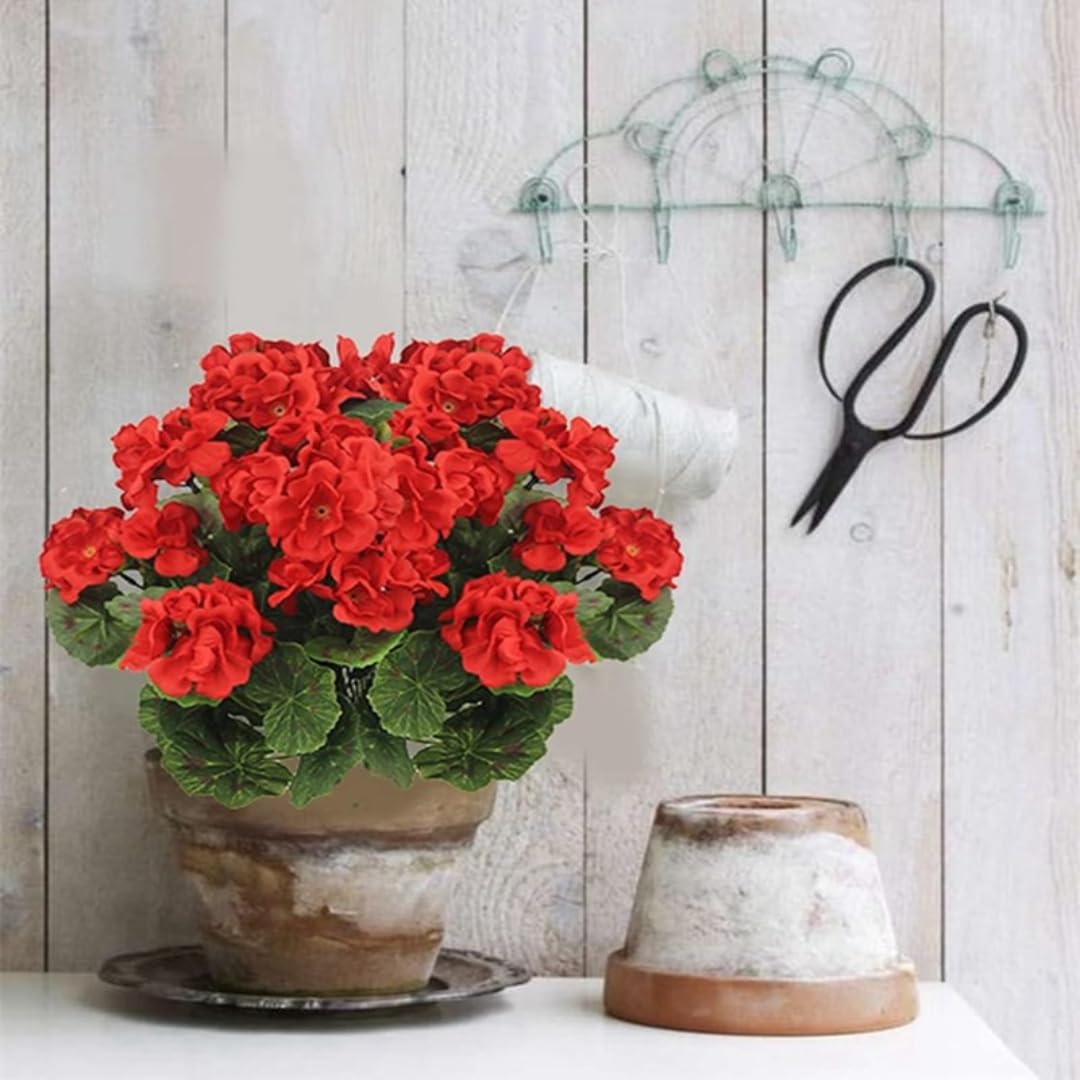 5 szt. Sztuczne kwiaty, begonia, bukiet ślubny, dekoracja domu, ogrodu, bonsai, DIY, impreza festiwalowa (5 szt./róża czerwona)