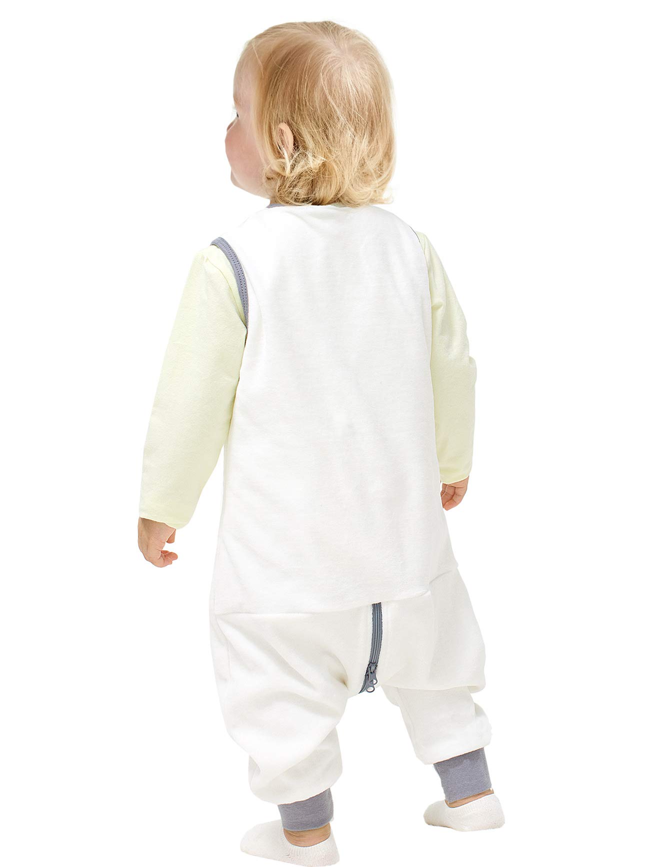 ililmmoe Bambino Unisex sacco nanna con piedini Sacchetto a pelo per ragazzi e ragazze pigiama del i cotone Indossabile Walking Sacco a pelo Coperta Tog1.5