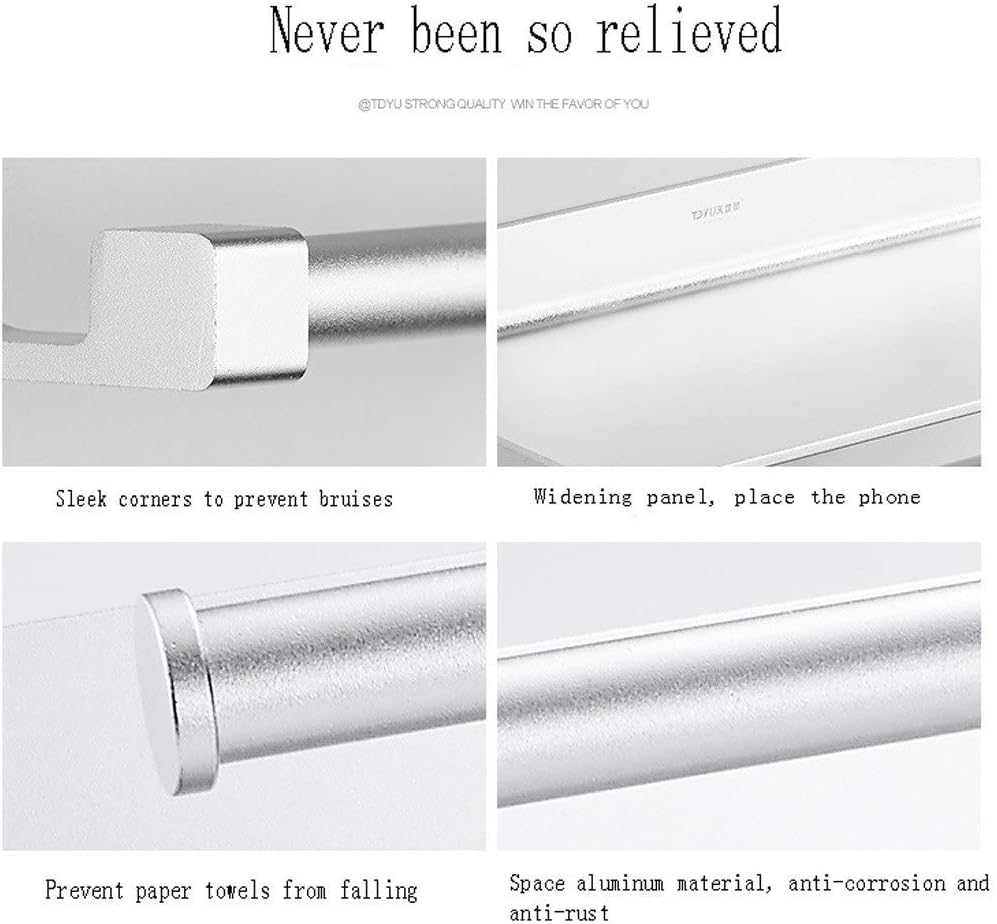 Toilet Paper Holders Bathroom Stainless Steel Toilet Paper Holder Roll Holder Storage Rack Wall-Mounted Punch-Free Toilet Paper Holder Bathroom Toilet Paper Holder