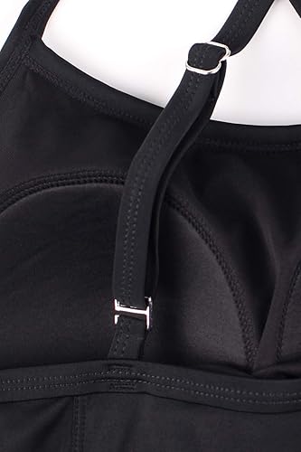 Miniatura 5 de JINXUEER - Bañador para mujer con espalda cruzada, talla grande