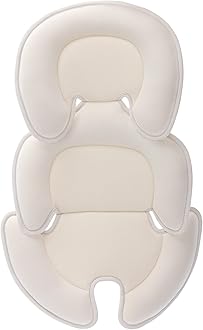 Innokids Head and Body Support Pillow Infant Car Seat Insert for Newborn to Toddler Stroller Cushion for Baby Shower Gifts (Beige)