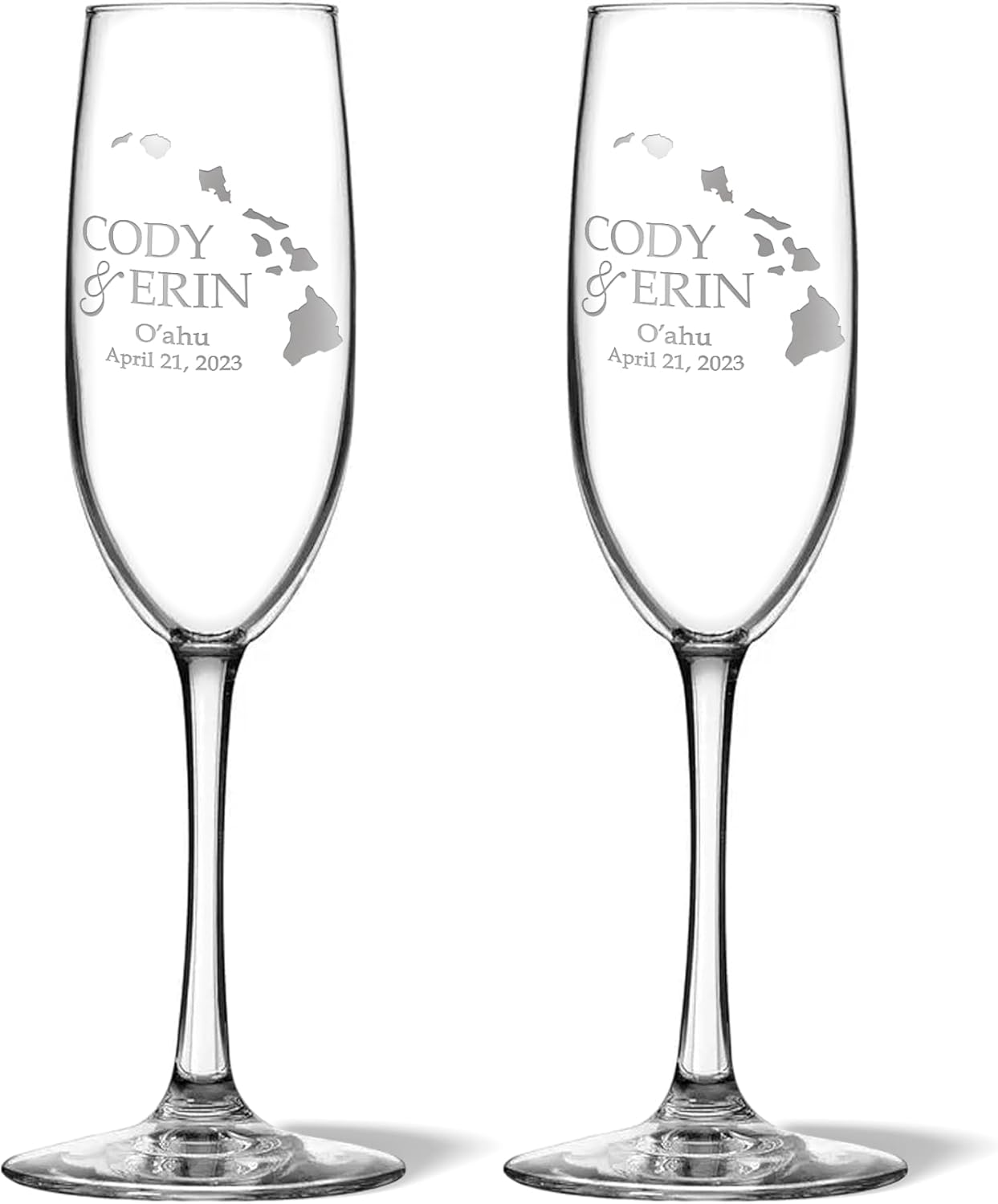 Personalized Wedding Champagne Flutes - Anniversary Toasting glasses wedding Mr and Mrs Couples Wedding Gift Champagne Toasting Flutes Glasses (Half Heart, Flutes W/Keepsake Box, Faceted Stem)