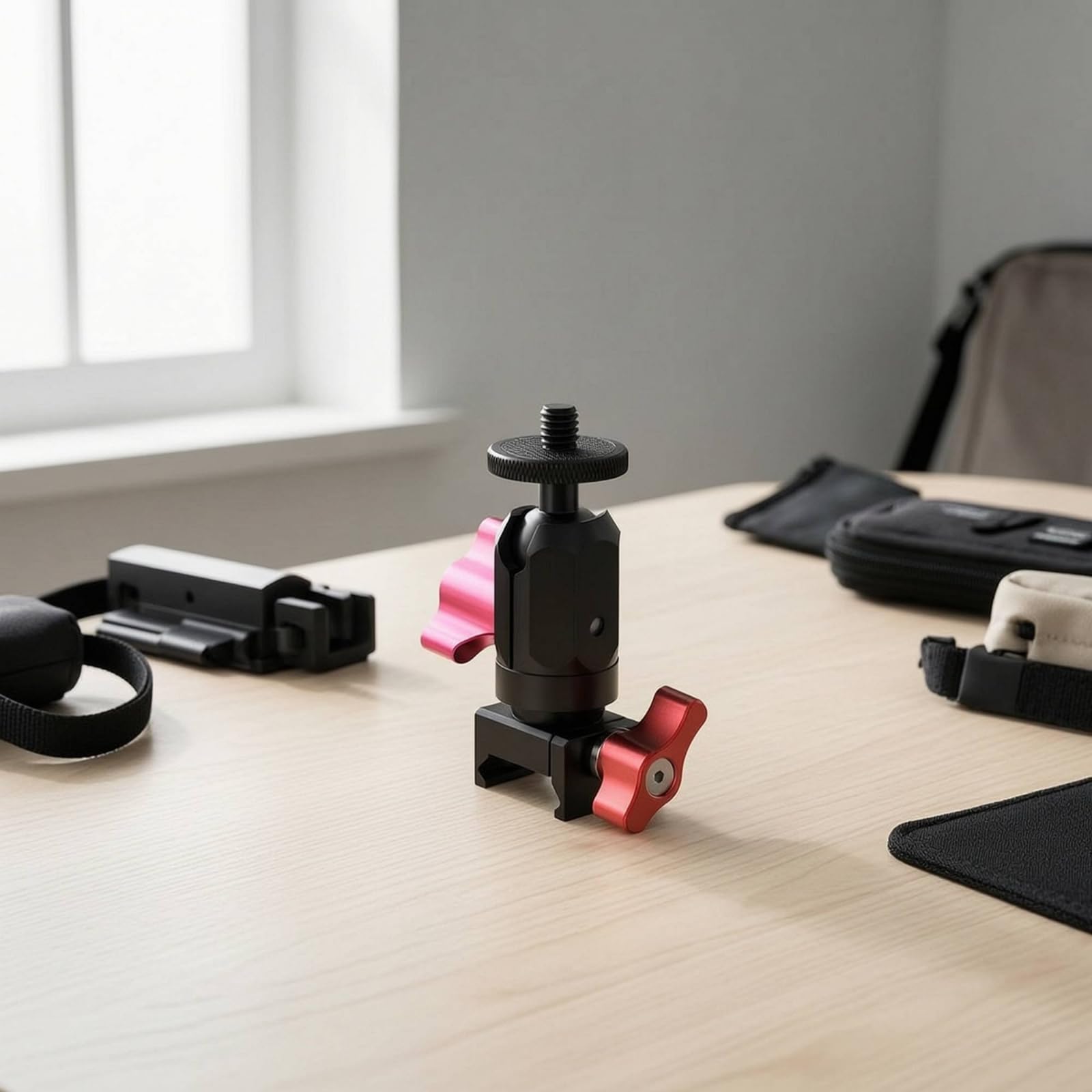 Supporto per Fotocamera con Morsetto E Adattatore Universale in Alluminio Leggero con Vite da di Pollice Adatto per Attrezzatura Video E Treppiede, style to 4